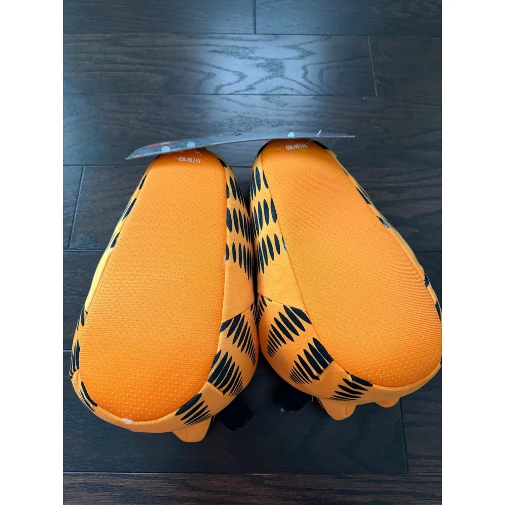 Nickelodeon Garfield Plush Character Slippers Mens M 9-10 Orange 3D F25MGF001A